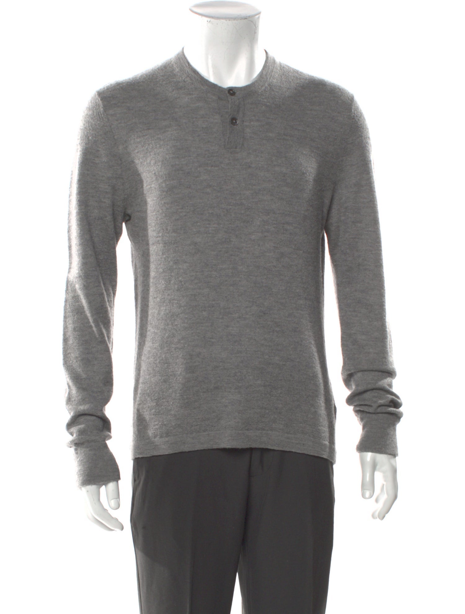 James Perse Cashmere Crew Neck Polo Sweater
