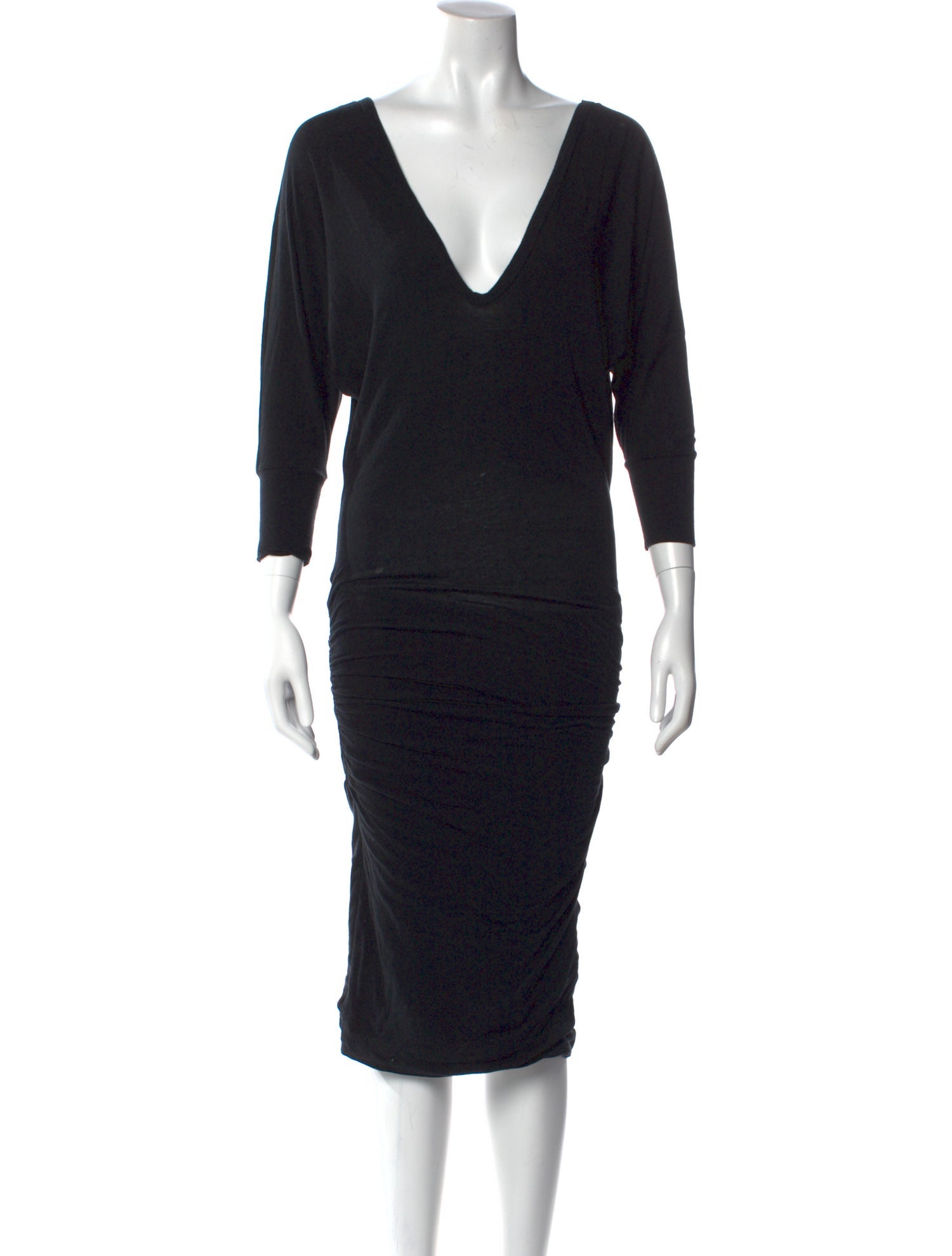 James Perse V-Neck Midi Length Dress