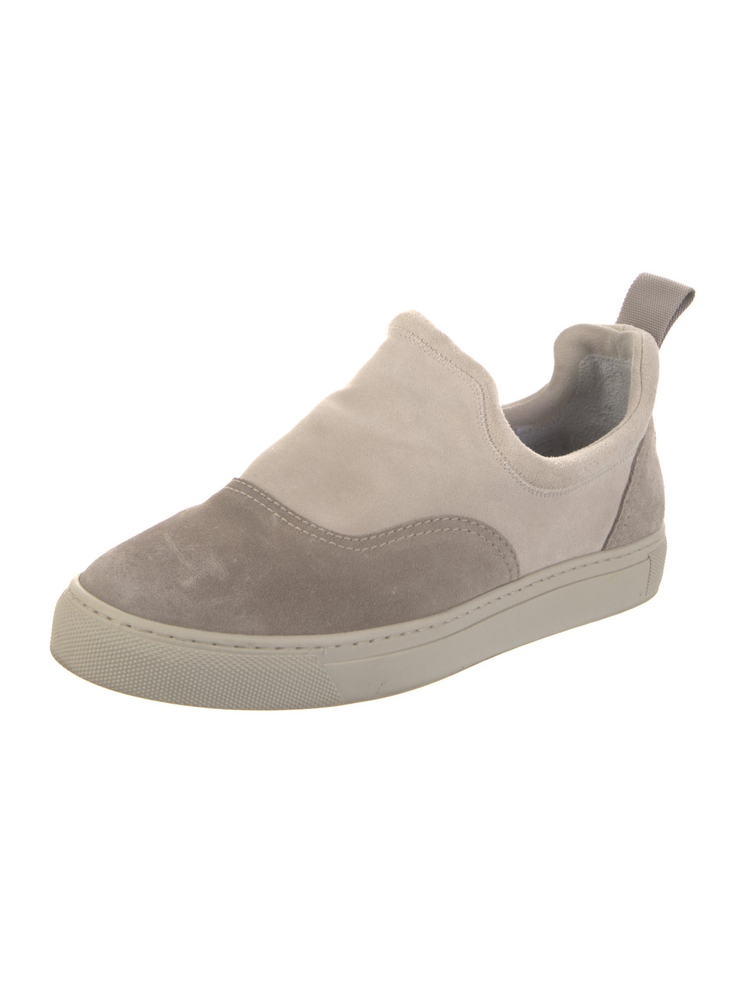 James Perse Suede Colorblock Pattern Sneakers