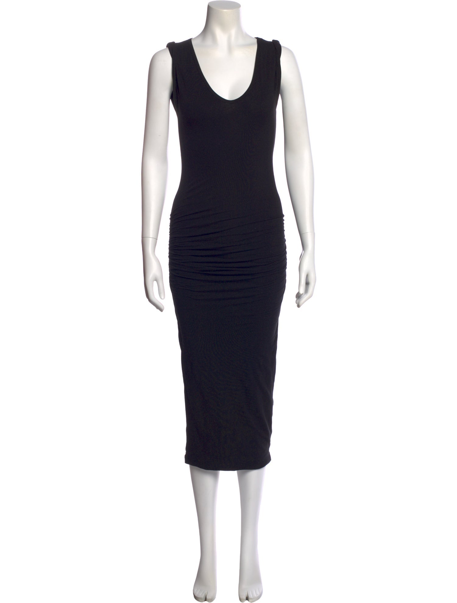 James Perse V-Neck Midi Length Dress