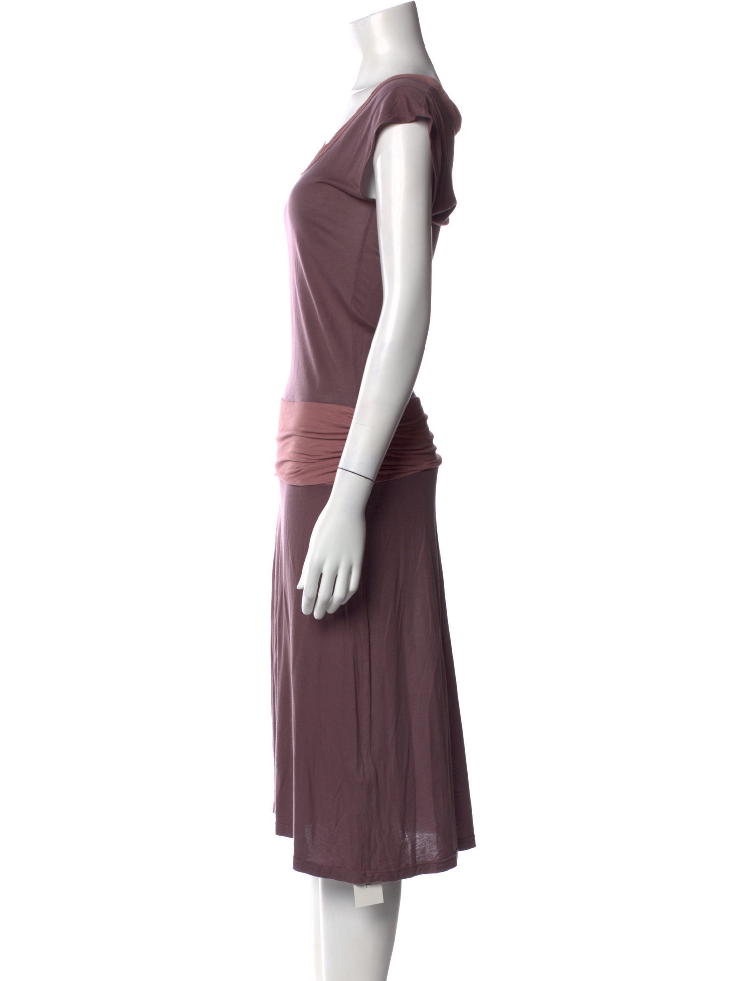 James Perse Scoop Neck Midi Length Dress