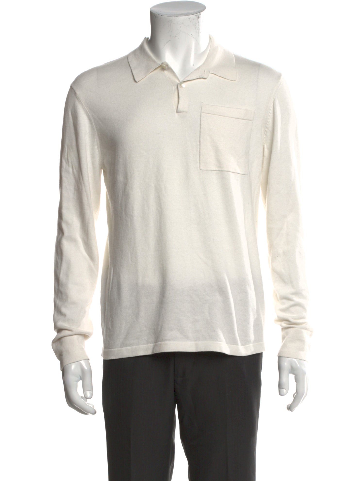 James Perse Crew Neck Long Sleeve Polo Shirt