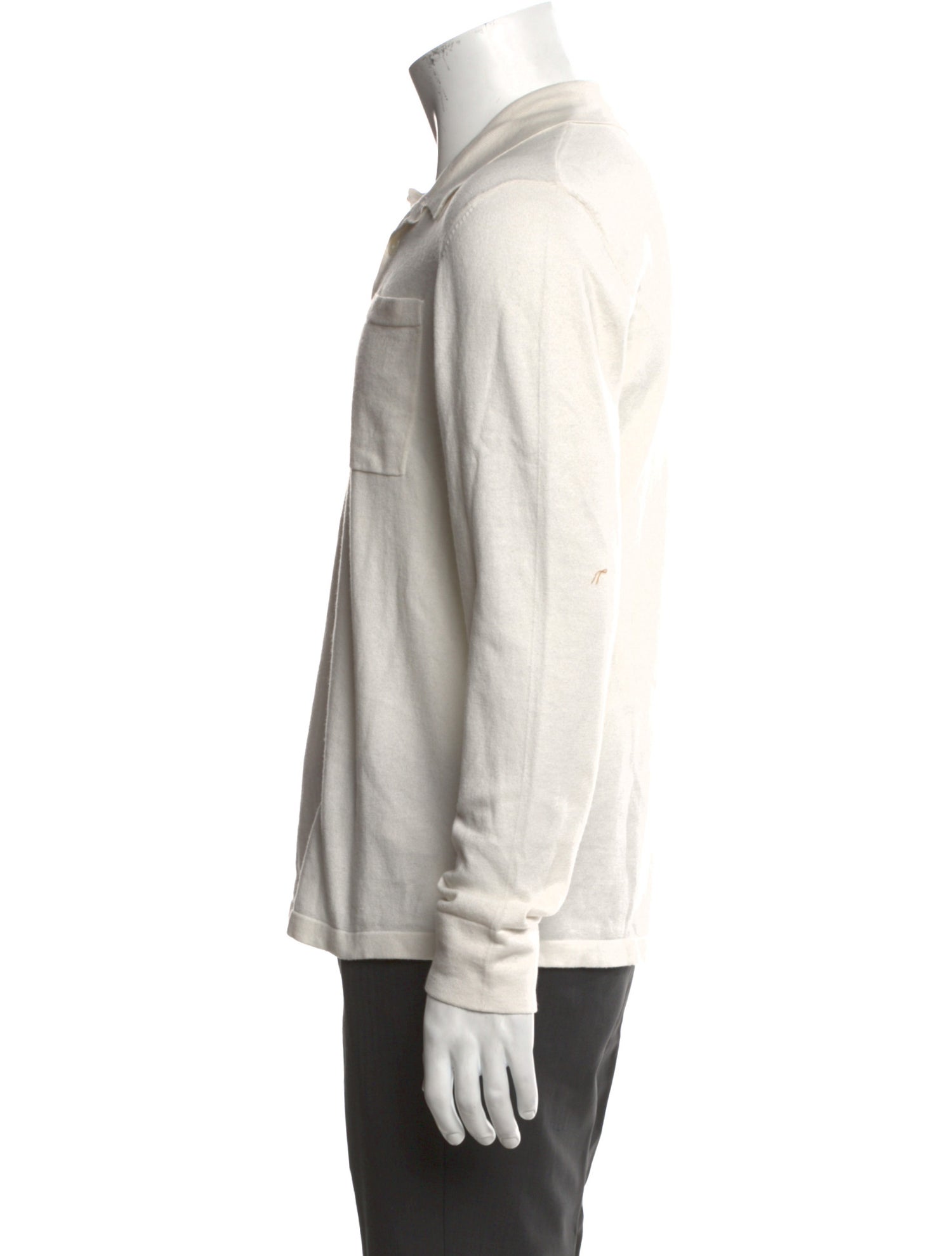 James Perse Crew Neck Long Sleeve Polo Shirt