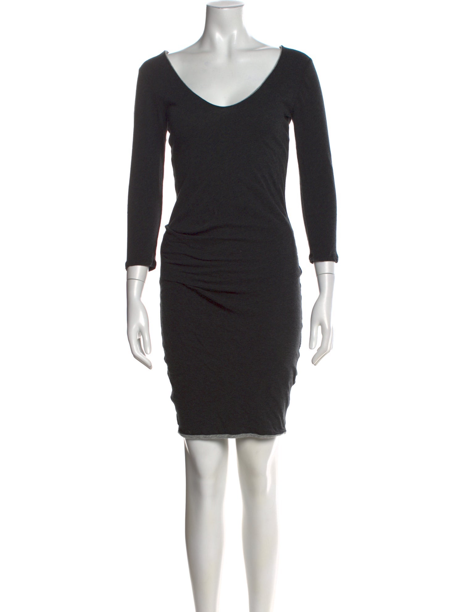James Perse Scoop Neck Knee-Length Dress