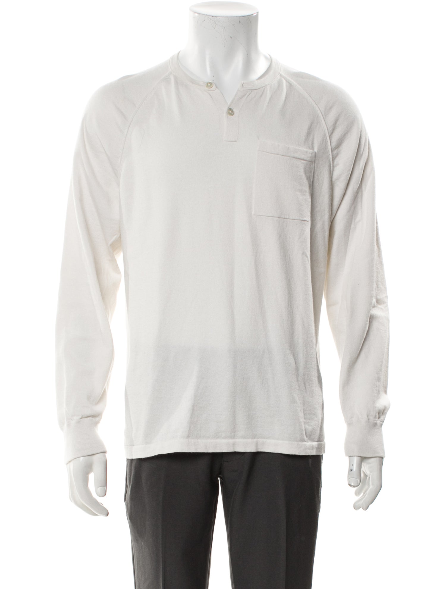 James Perse Crew Neck Long Sleeve Polo Sweater