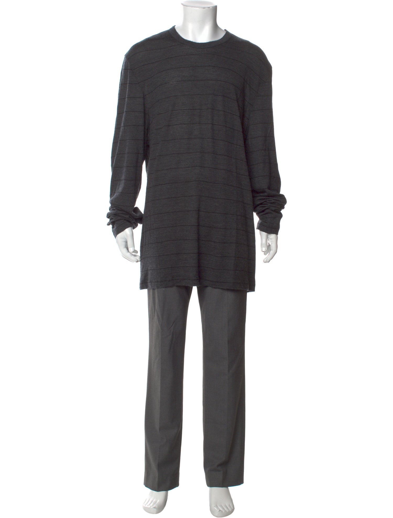 James Perse Virgin Wool Crew Neck Cardigan