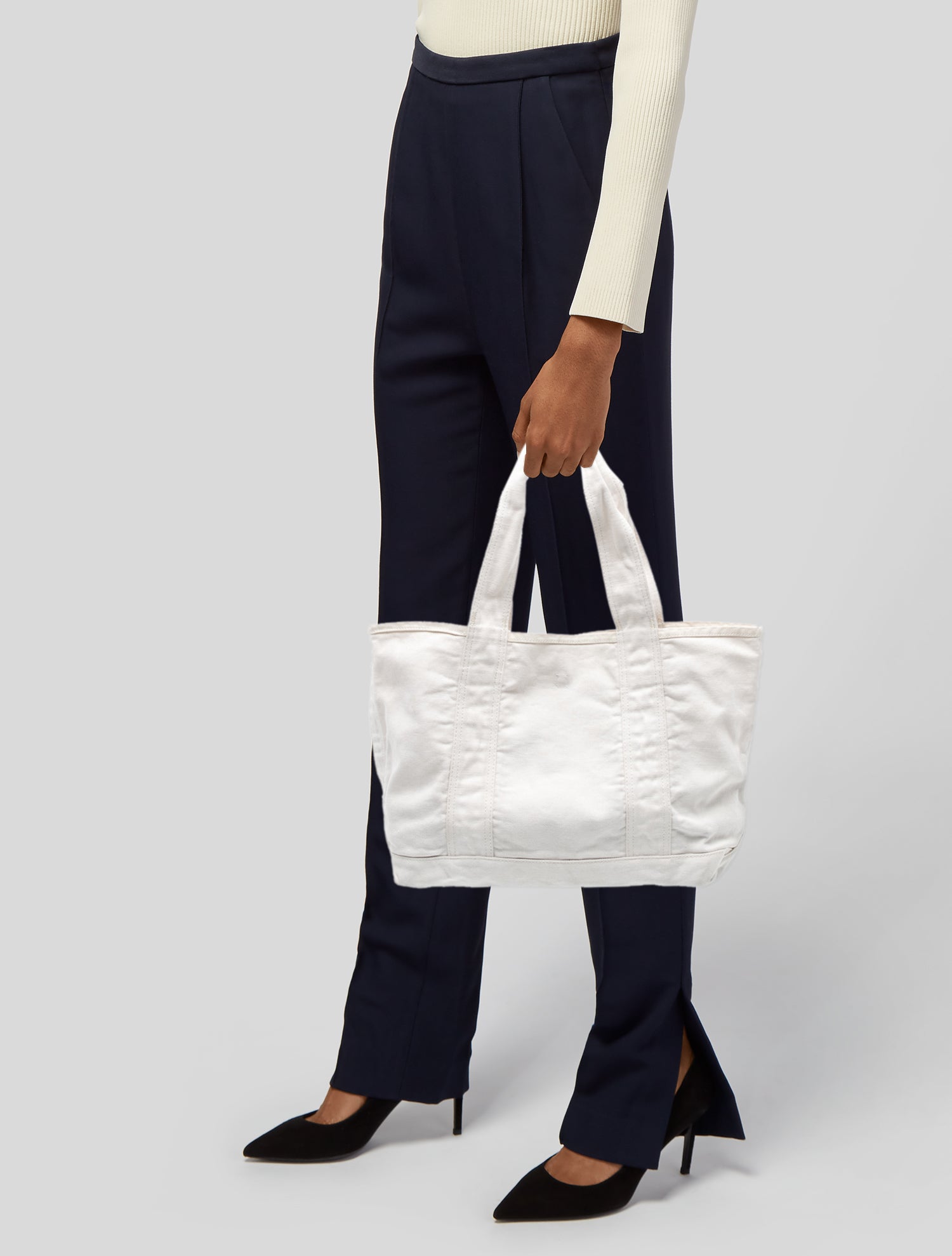 James Perse Canvas Tote - White Totes, Handbags - WJP83305 | The