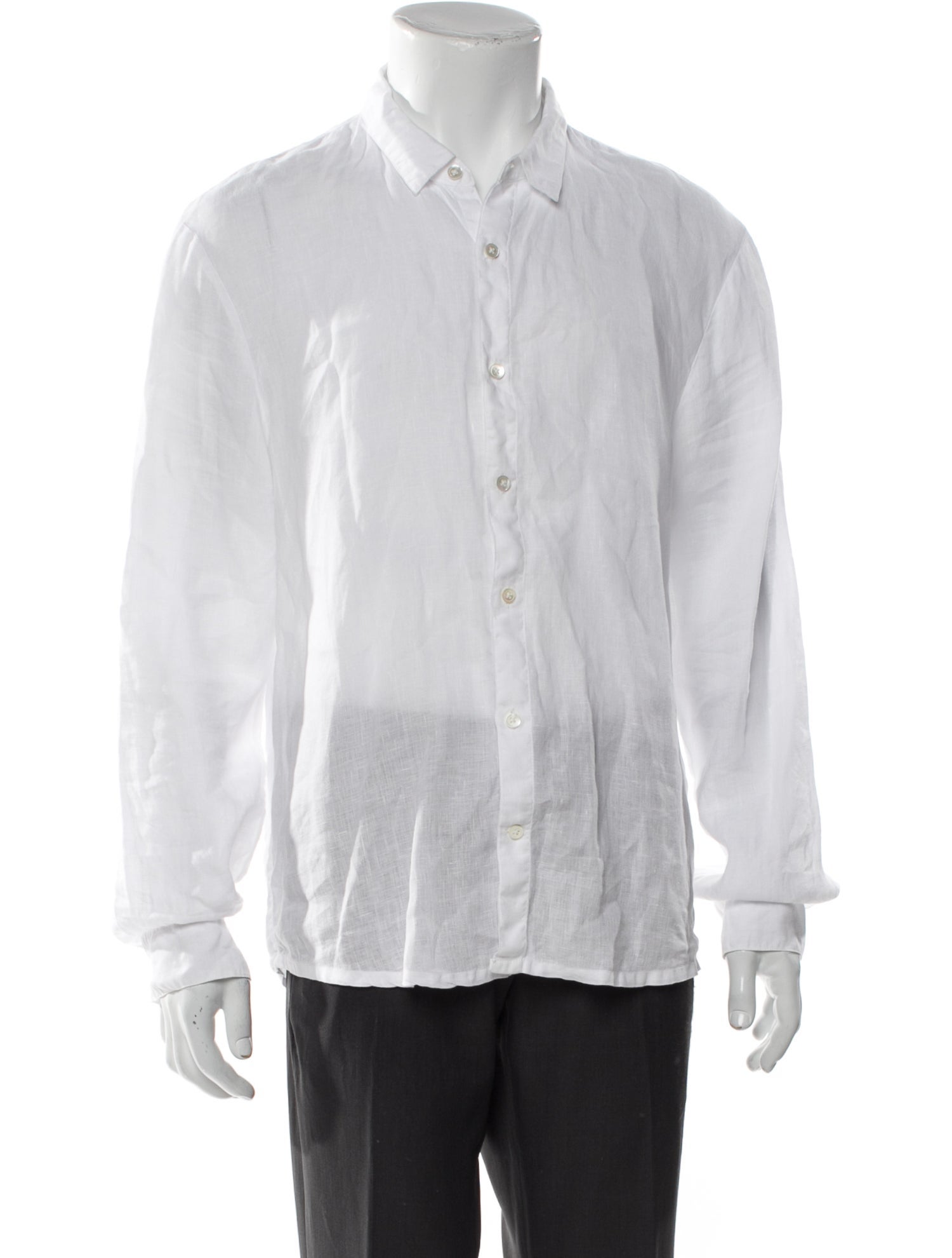 James Perse Linen Long Sleeve Dress Shirt