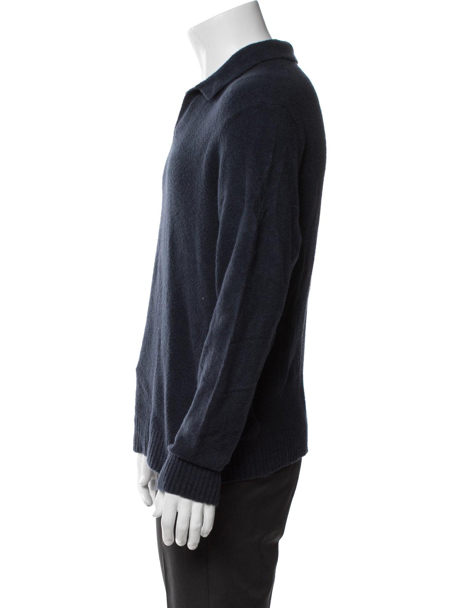 James Perse Collar Long Sleeve Polo Sweater