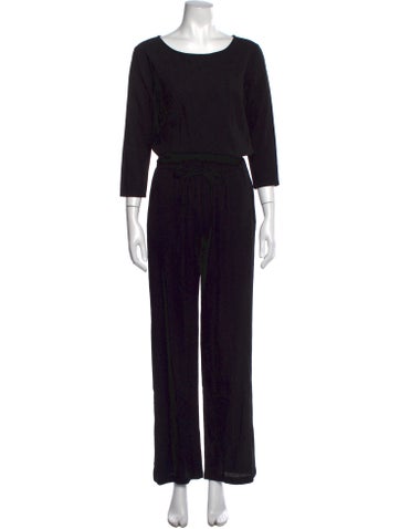 Pre-owned James Perse Crew Neck Jumpsuit In Black