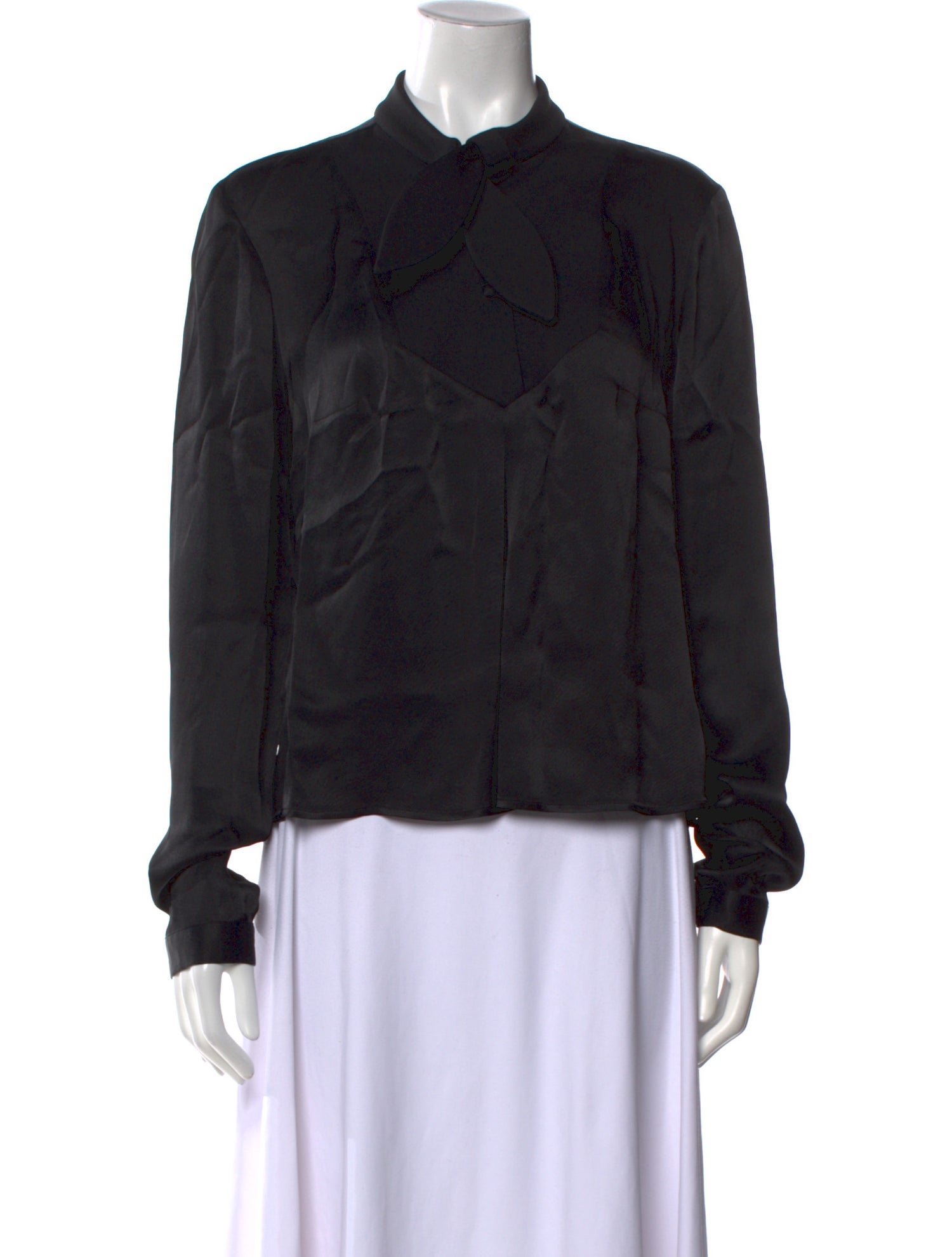 John Paul Ataker Mock Neck Long Sleeve Blouse