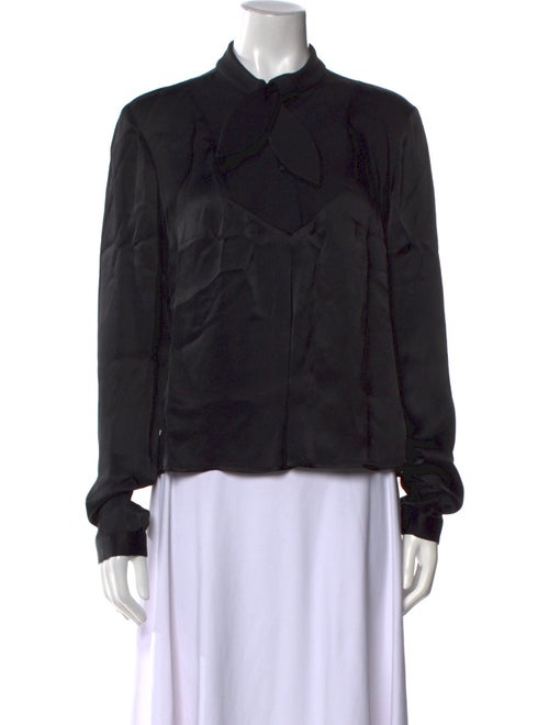 John Paul Ataker Mock Neck Long Sleeve Blouse