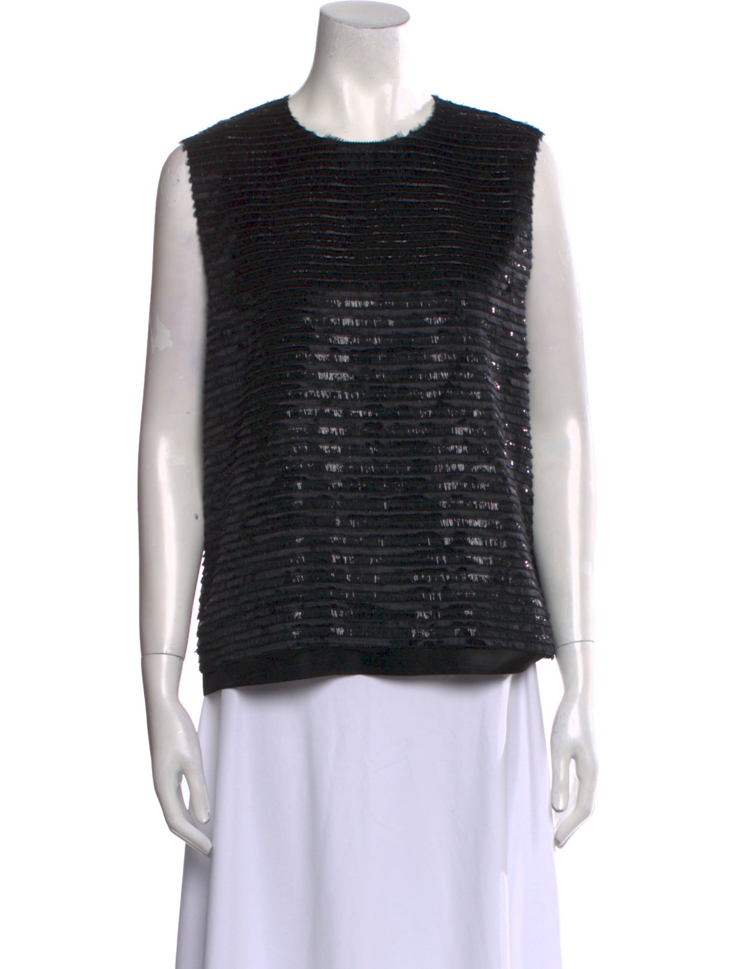 Jean Paul Knott Striped Crew Neck Top