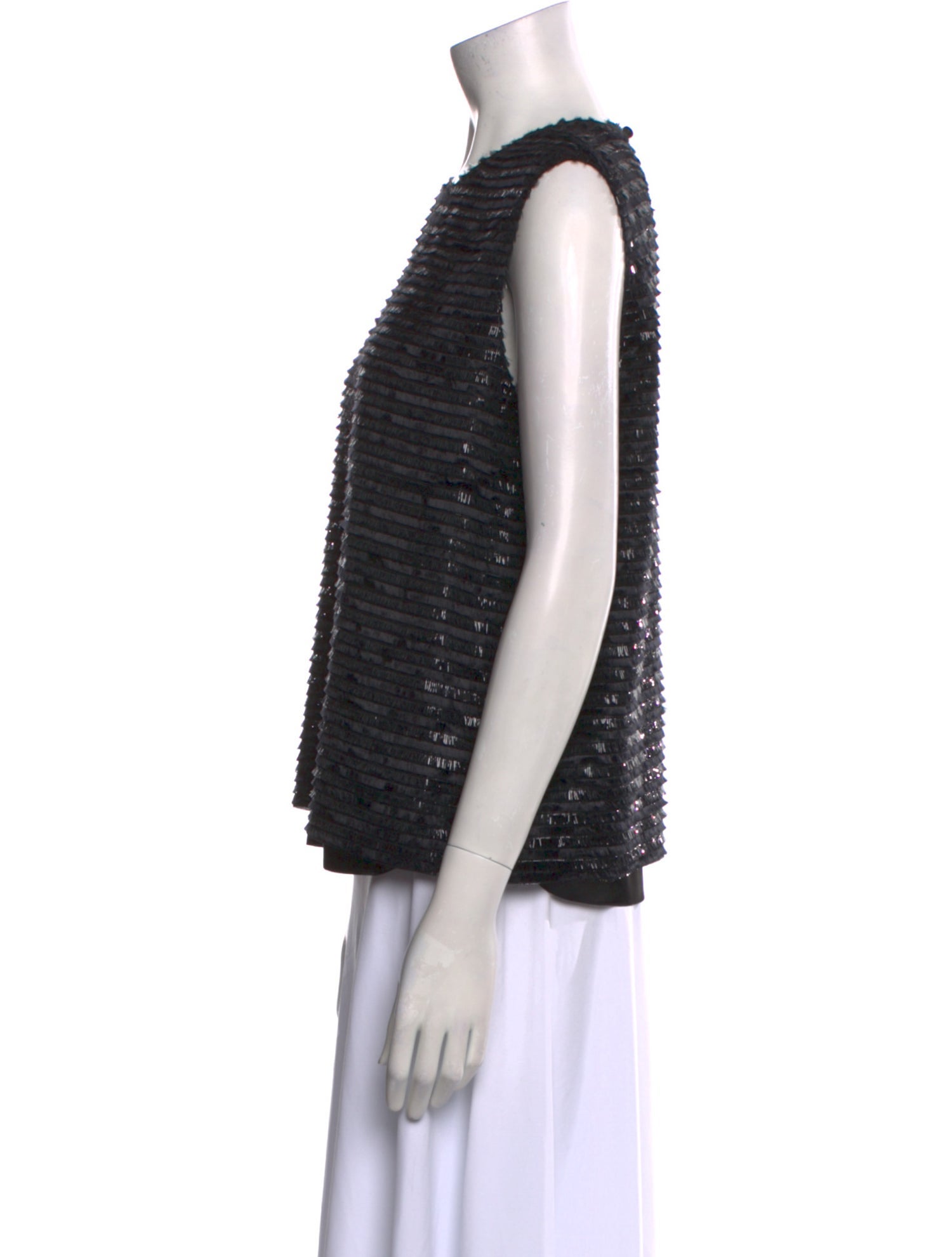 Jean Paul Knott Striped Crew Neck Top