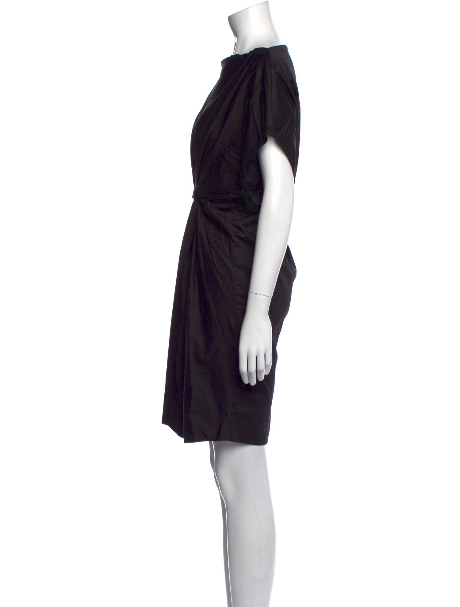 Jean Paul Knott Bateau Neckline Mini Dress