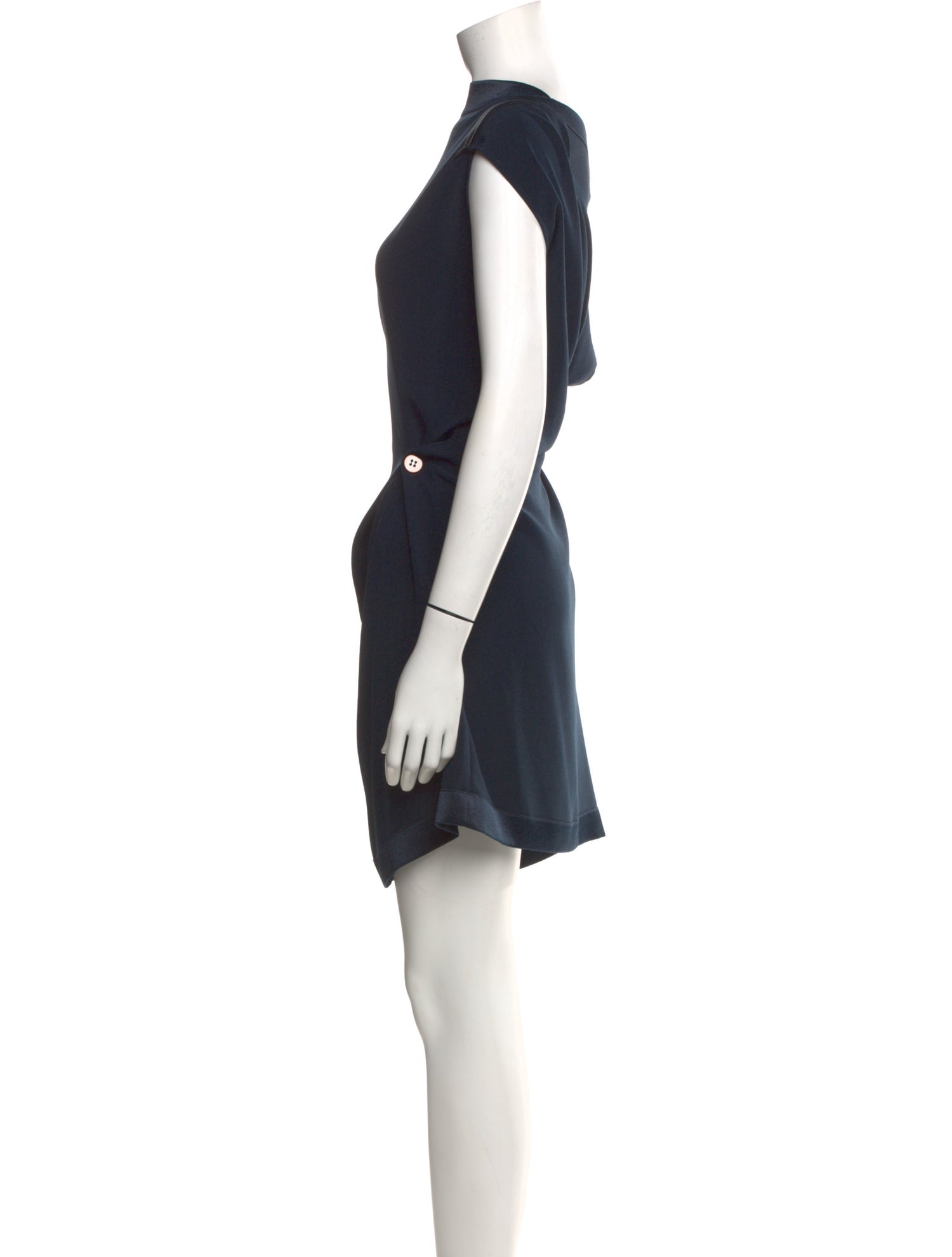 Jean Paul Knott Silk Mini Dress