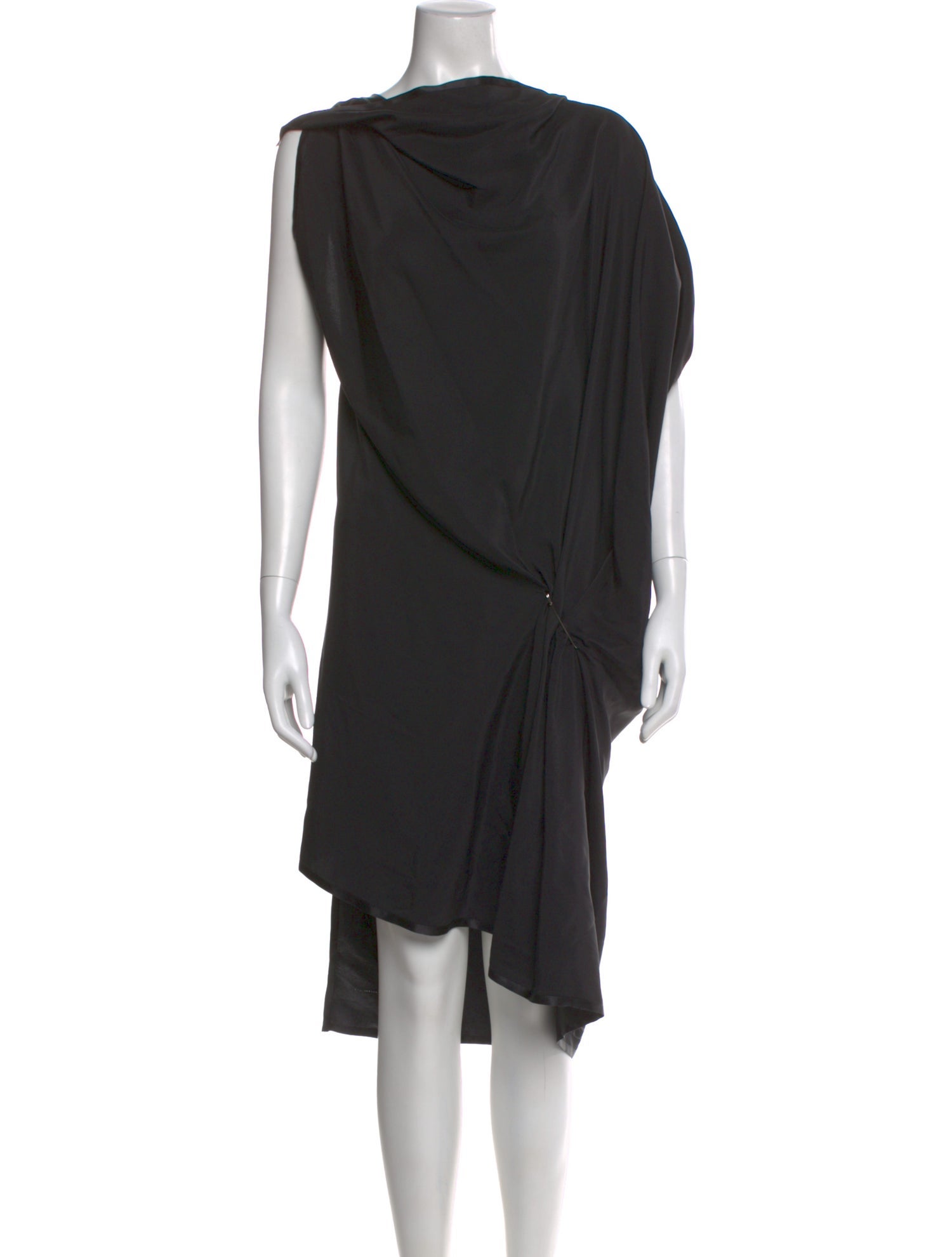Jean Paul Knott Silk Mini Dress