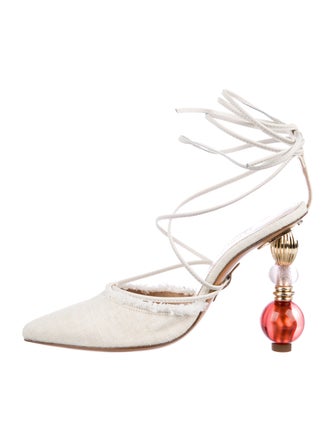 Jacquemus Portofino Ankle-Wrap Pumps