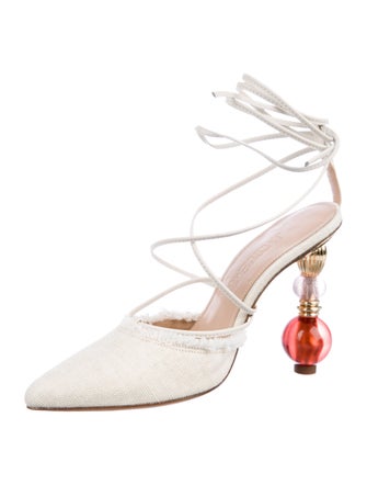 Jacquemus Portofino Ankle-Wrap Pumps