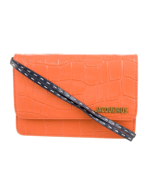 Jacquemus Leather Embossed Riviera Bag Orange