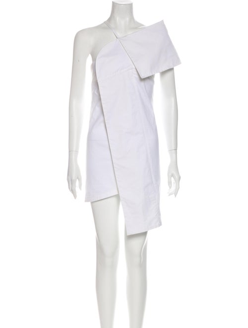 Jacquemus One-Shoulder Mini Dress White