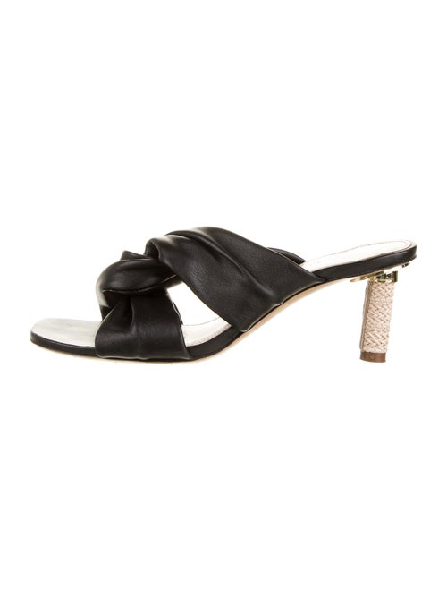 Jacquemus Leather Slides Black
