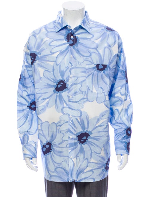 Jacquemus Printed Long Sleeve Shirt Blue