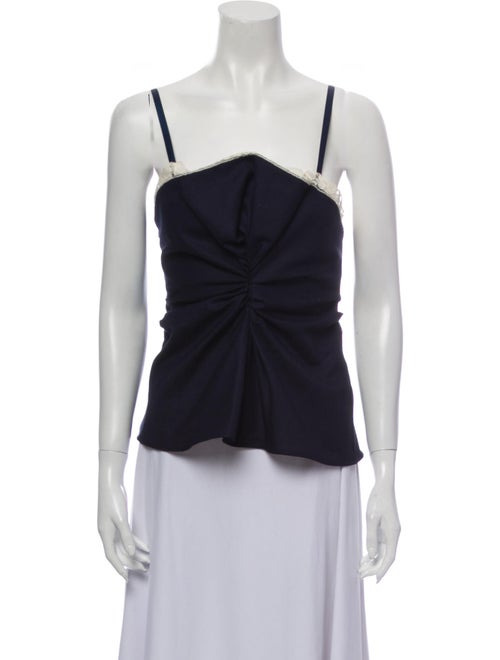 Jacquemus Square Neckline Sleeveless Top Blue