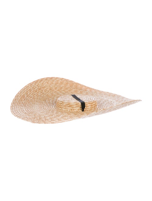 Jacquemus Straw Wide-Brim Hat Tan