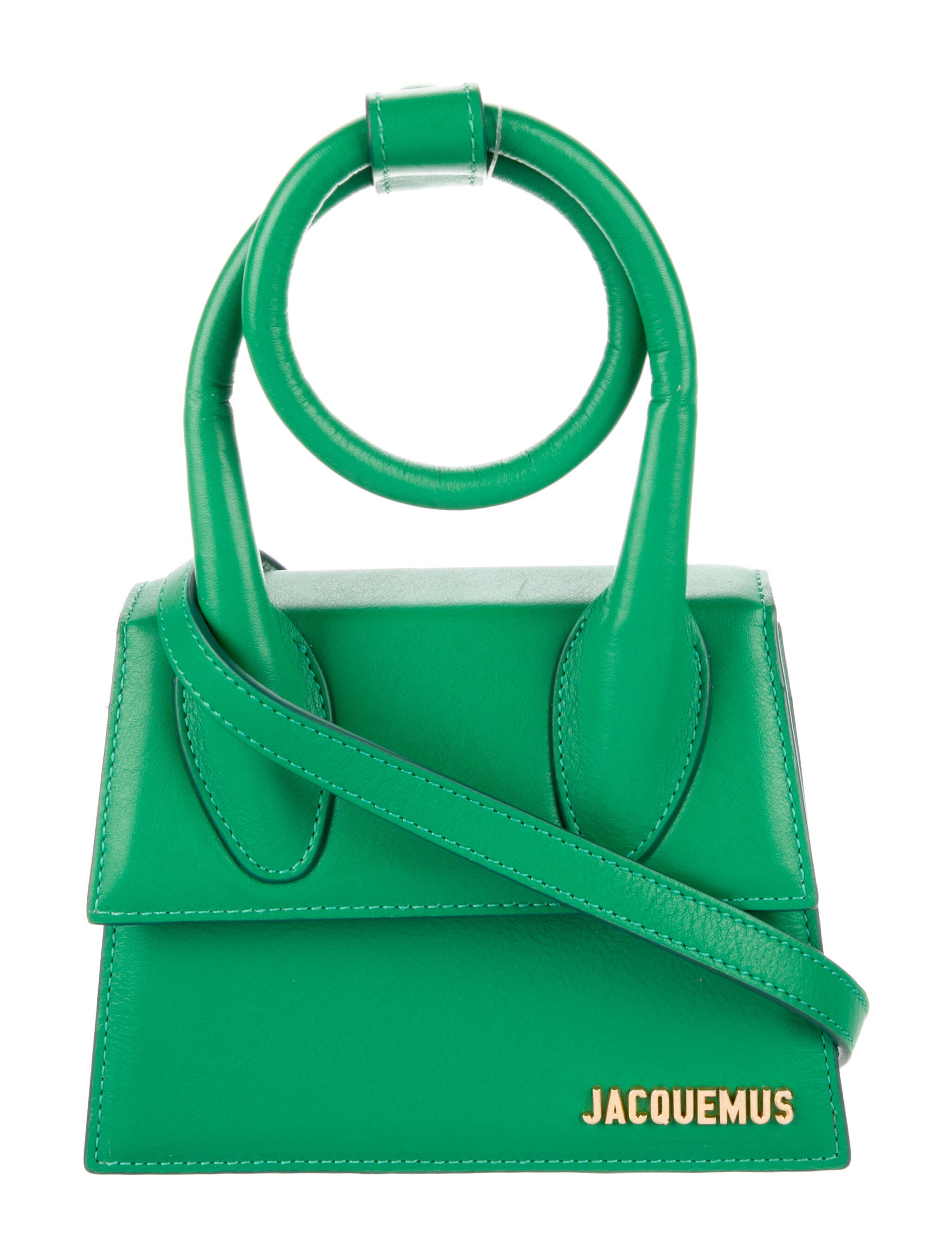 Jacquemus Leather Handle Bag Green Handle Bags, Handbags WJQ38387 The RealReal