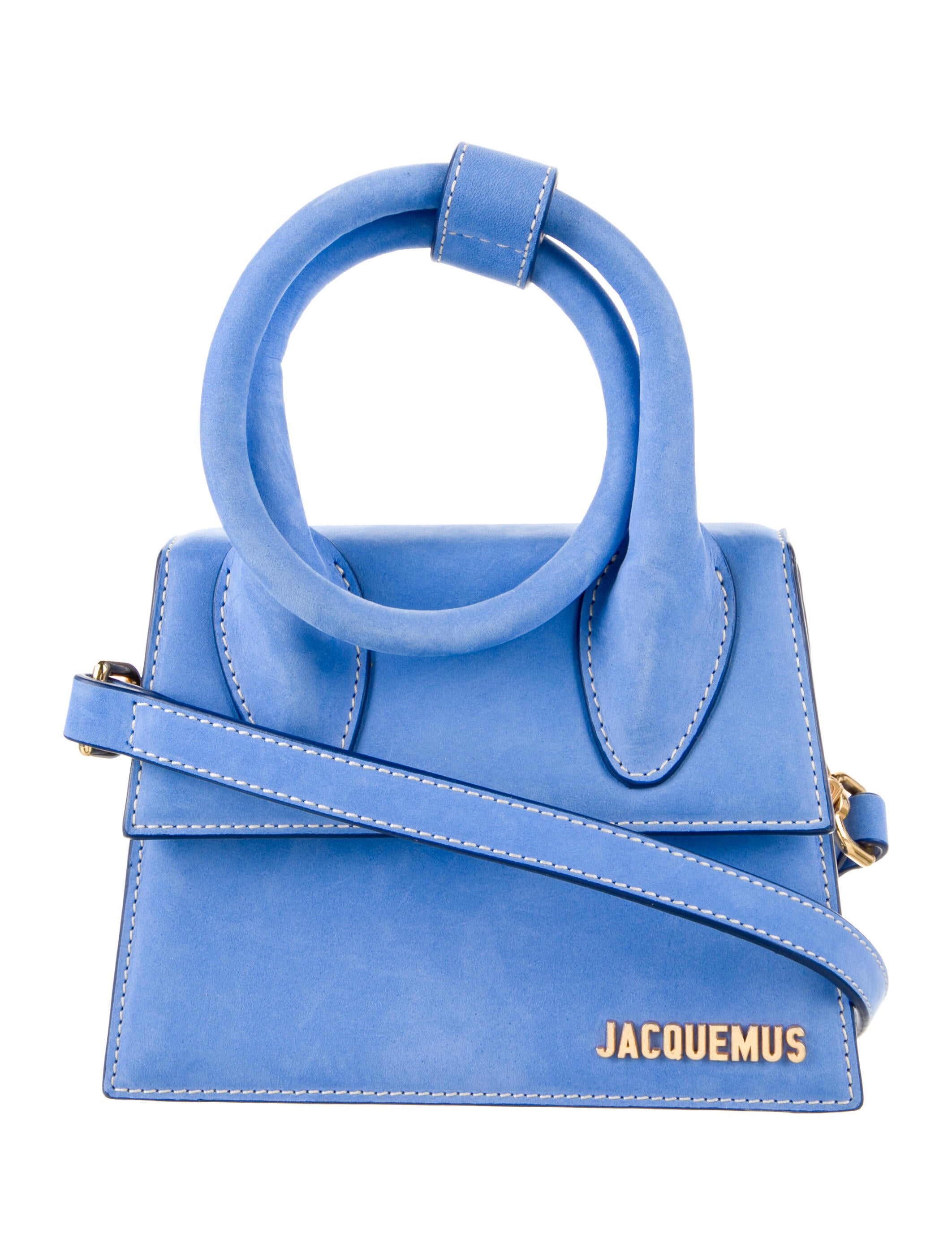 Jacquemus Le Chiquito Noeud Bag Blue Shoulder Bags, Handbags WJQ38548 The RealReal
