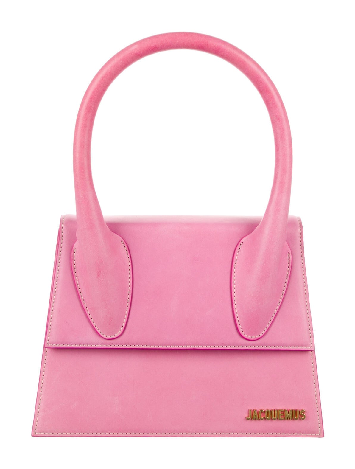 Jacquemus Le Grand Chiquito Leather Handle Bag Pink Handle Bags, Handbags WJQ39927 The