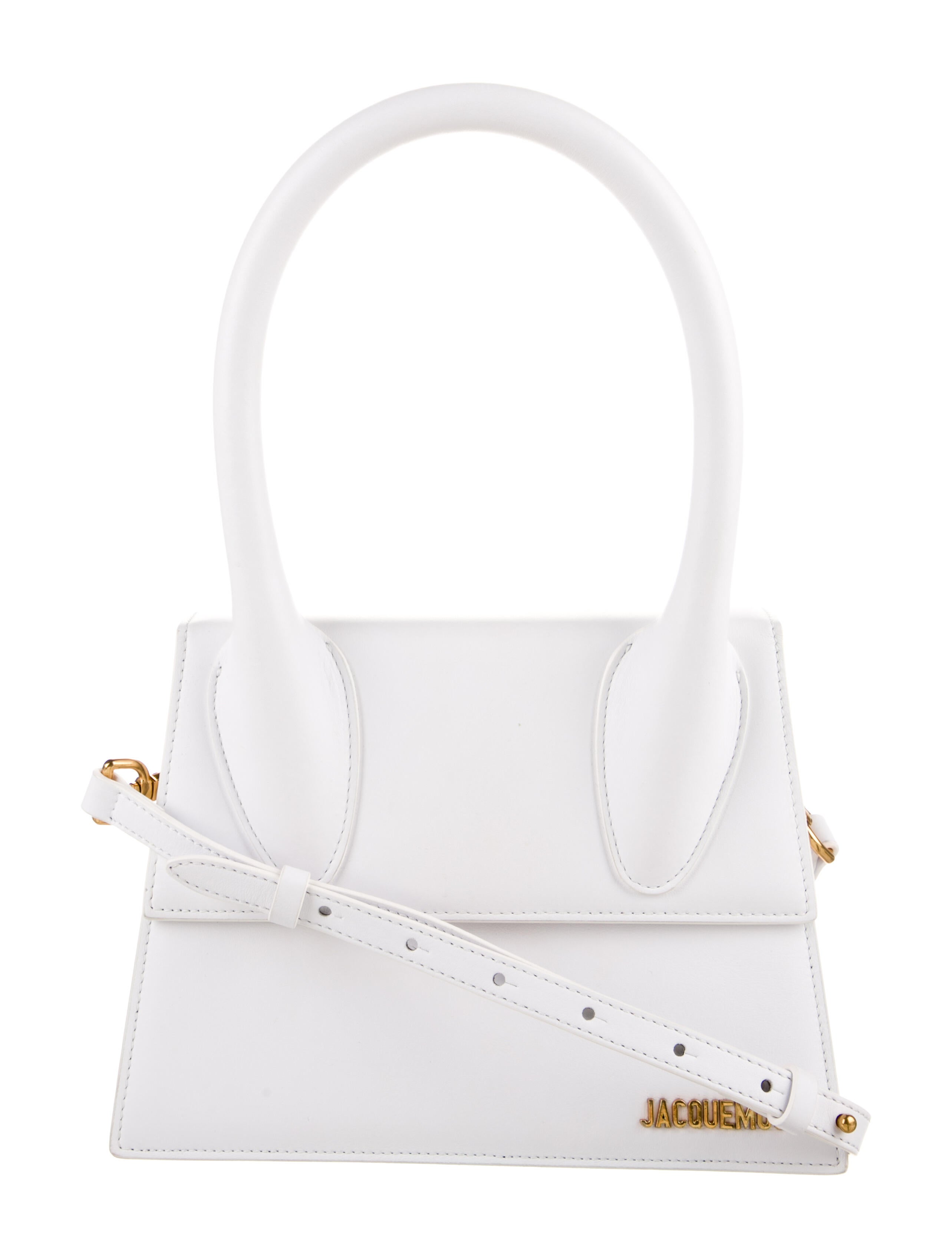 Jacquemus Leather Shoulder Bag White Shoulder Bags, Handbags