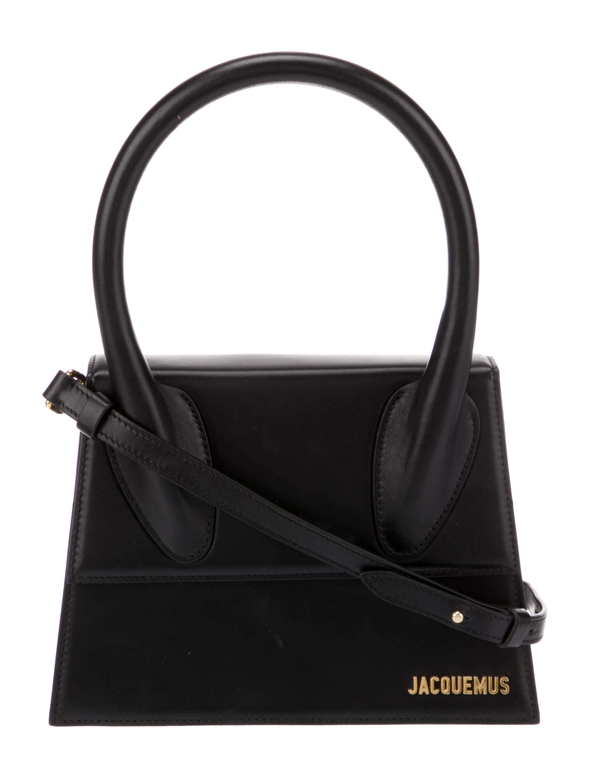 Jacquemus Leather Handle Bag Black Handle Bags, Handbags WJQ41512 The RealReal