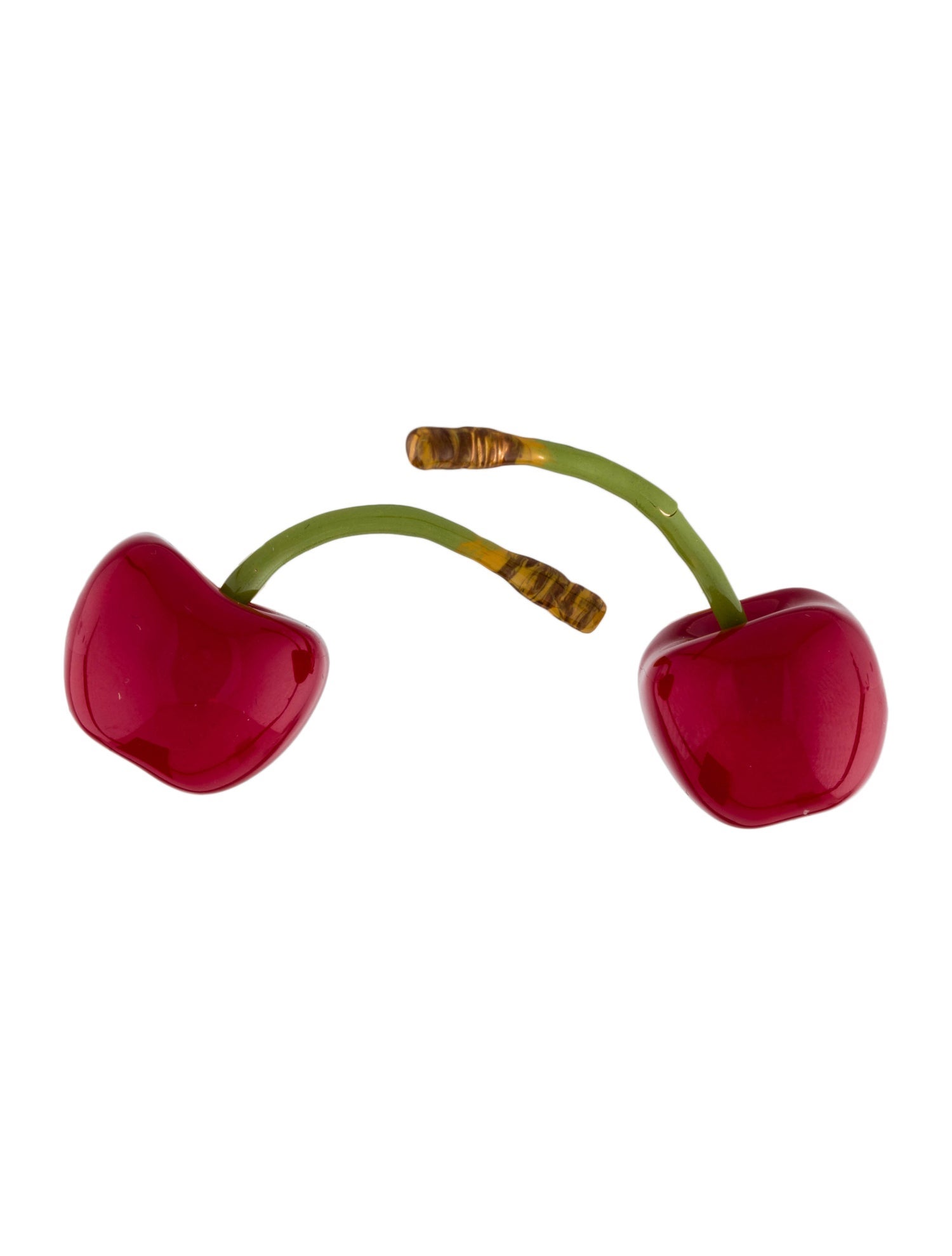 Jacquemus Les Boucles Cerise Earrings - Green, Gold-Tone