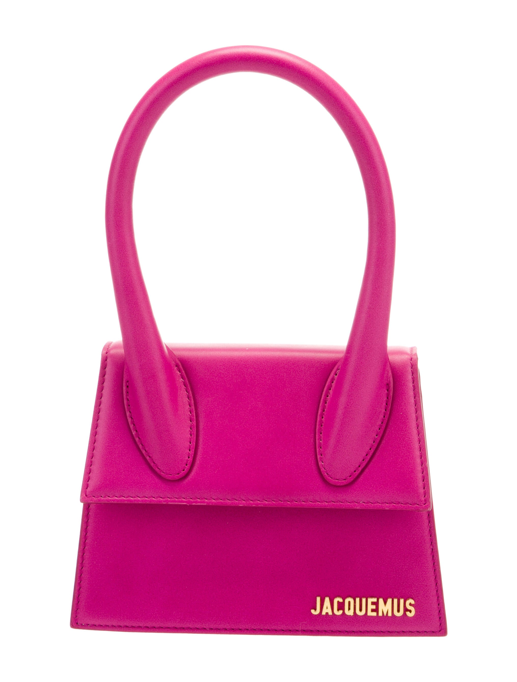 Jacquemus Leather Chiquito Moyen Shoulder Bag Pink Handle Bags, Handbags WJQ43636 The RealReal