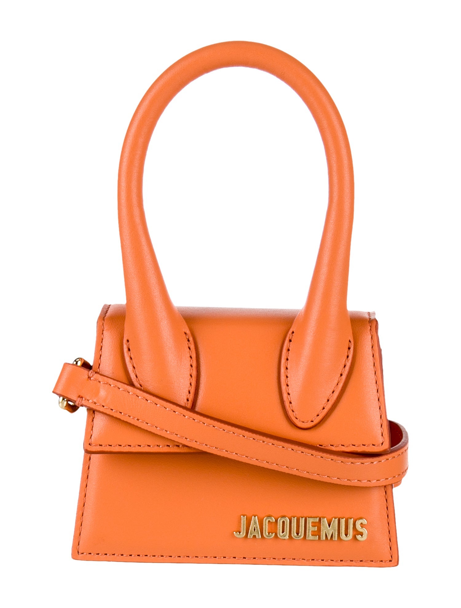 Jacquemus Chiquito Leather Crossbody Bag Orange Crossbody Bags
