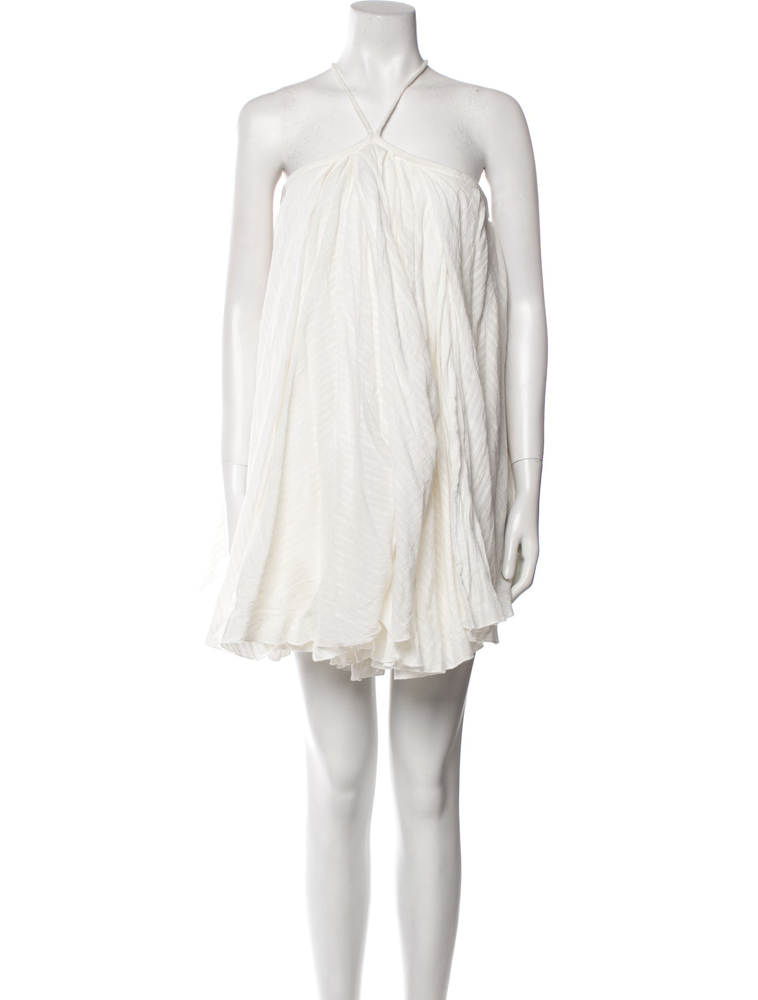 Jacquemus Halterneck Mini Dress - White Dresses, Clothing