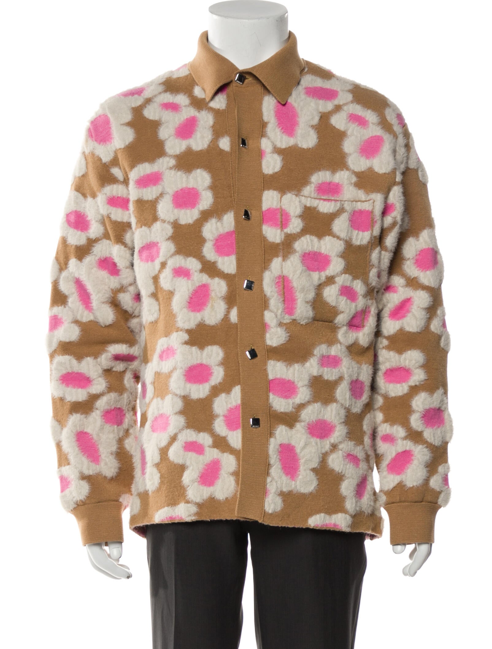 Jacquemus Floral Print Collar Cardigan