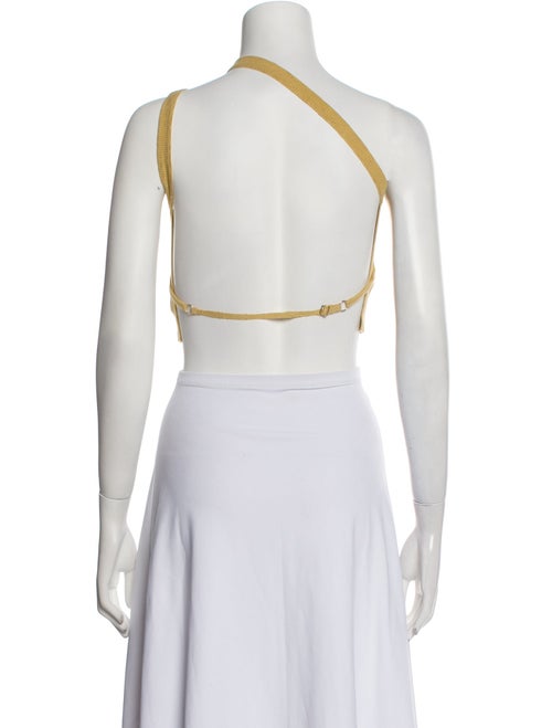 Jacquemus Linen One-Shoulder Crop Top