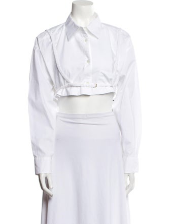 Jacquemus Long Sleeve Crop Top