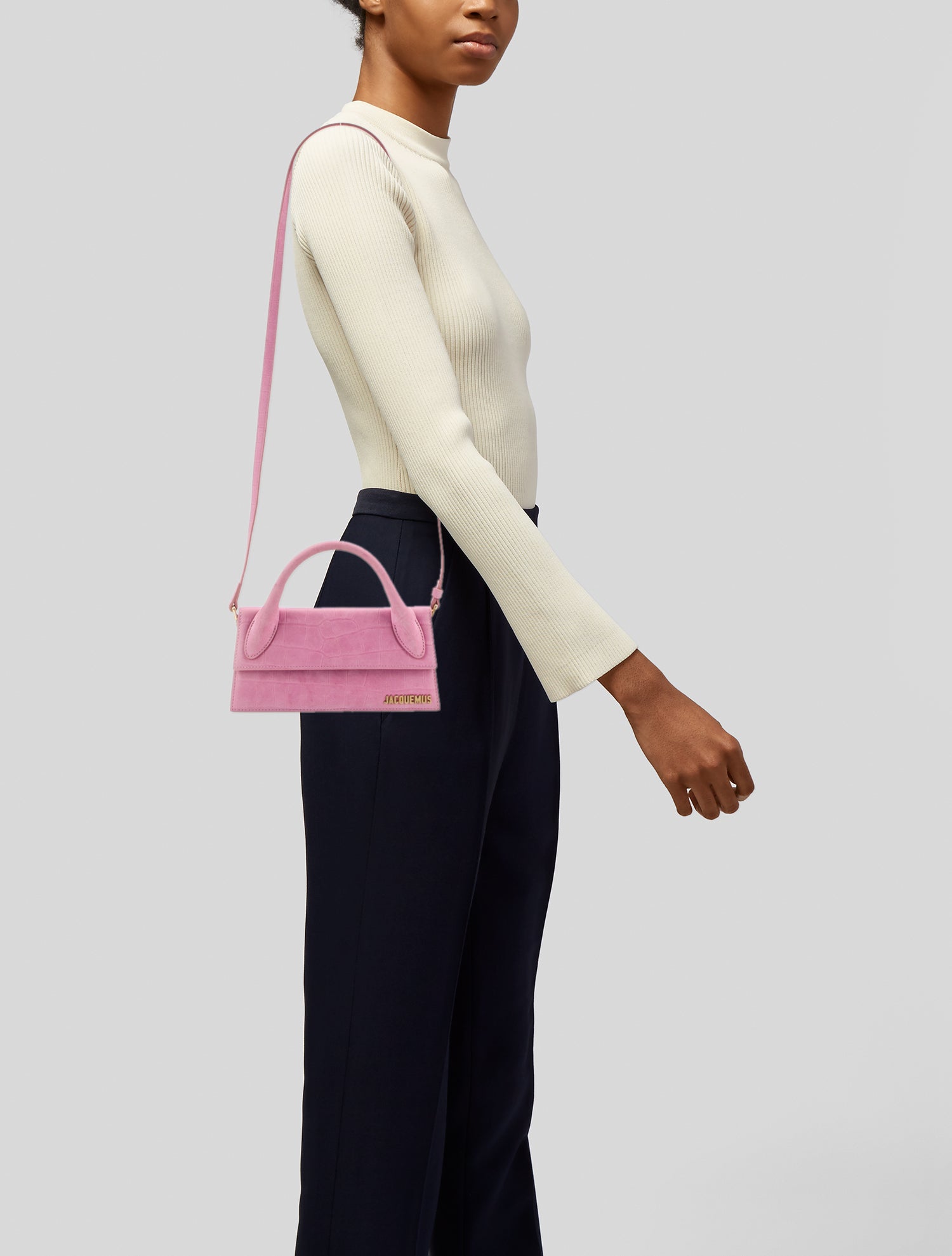 Jacquemus Suede Top Handle Bag