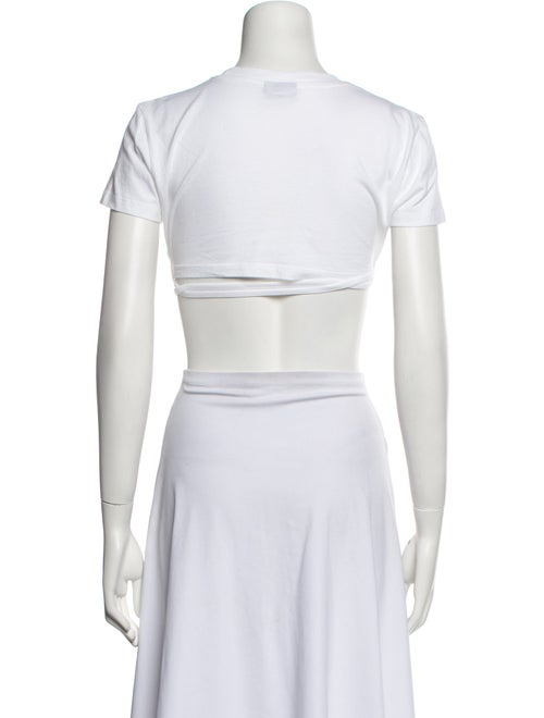 Jacquemus Crew Neck Short Sleeve Crop Top