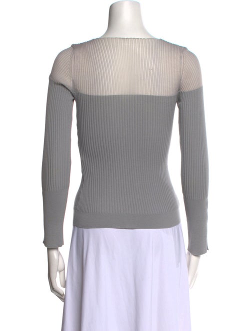 Jacquemus Plunge Neckline Long Sleeve Crop Top