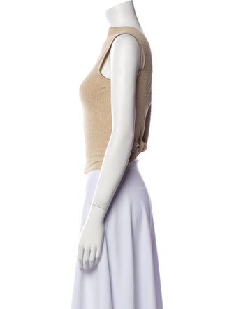 Jacquemus Bateau Neckline Sleeveless Crop Top