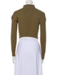 Jacquemus Mock Neck Long Sleeve Crop Top