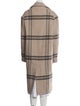 Jacquemus Virgin Wool Plaid Print Trench Coat