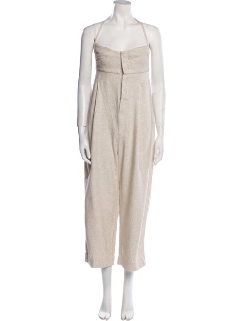 Jacquemus Linen Halterneck Jumpsuit
