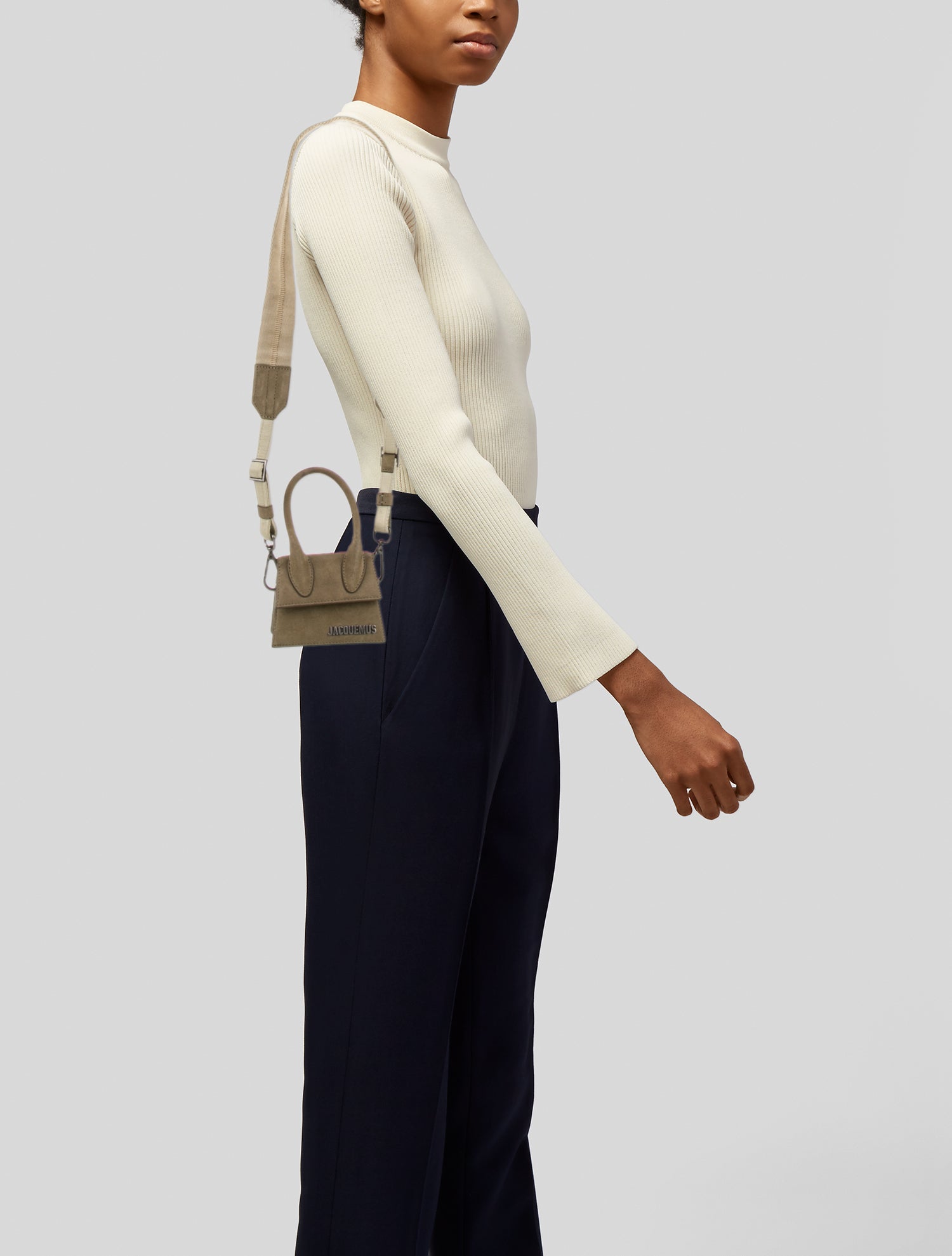 Jacquemus Suede Top Handle Bag
