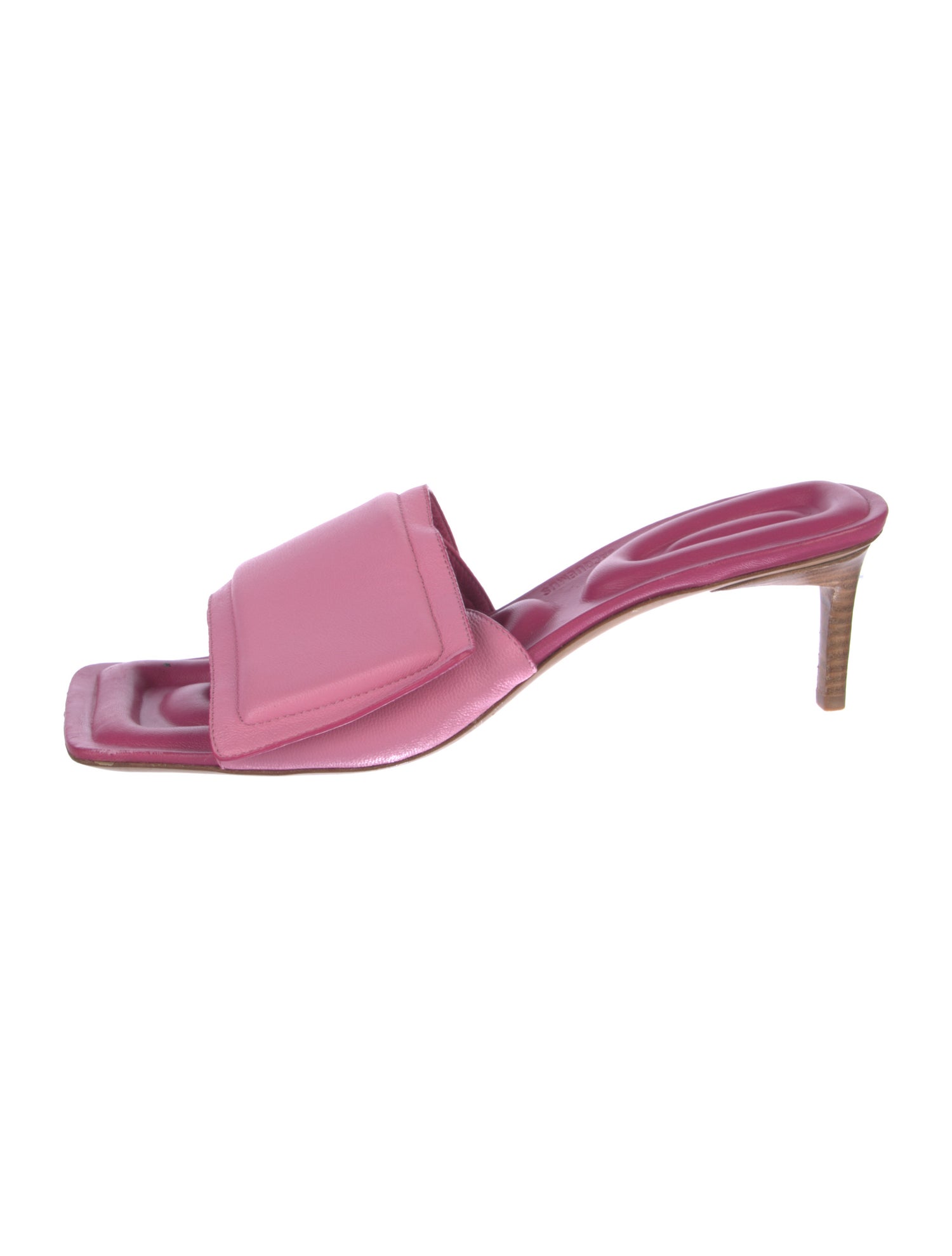 Jacquemus Leather Slides - Pink Sandals, Shoes - WJQ57487